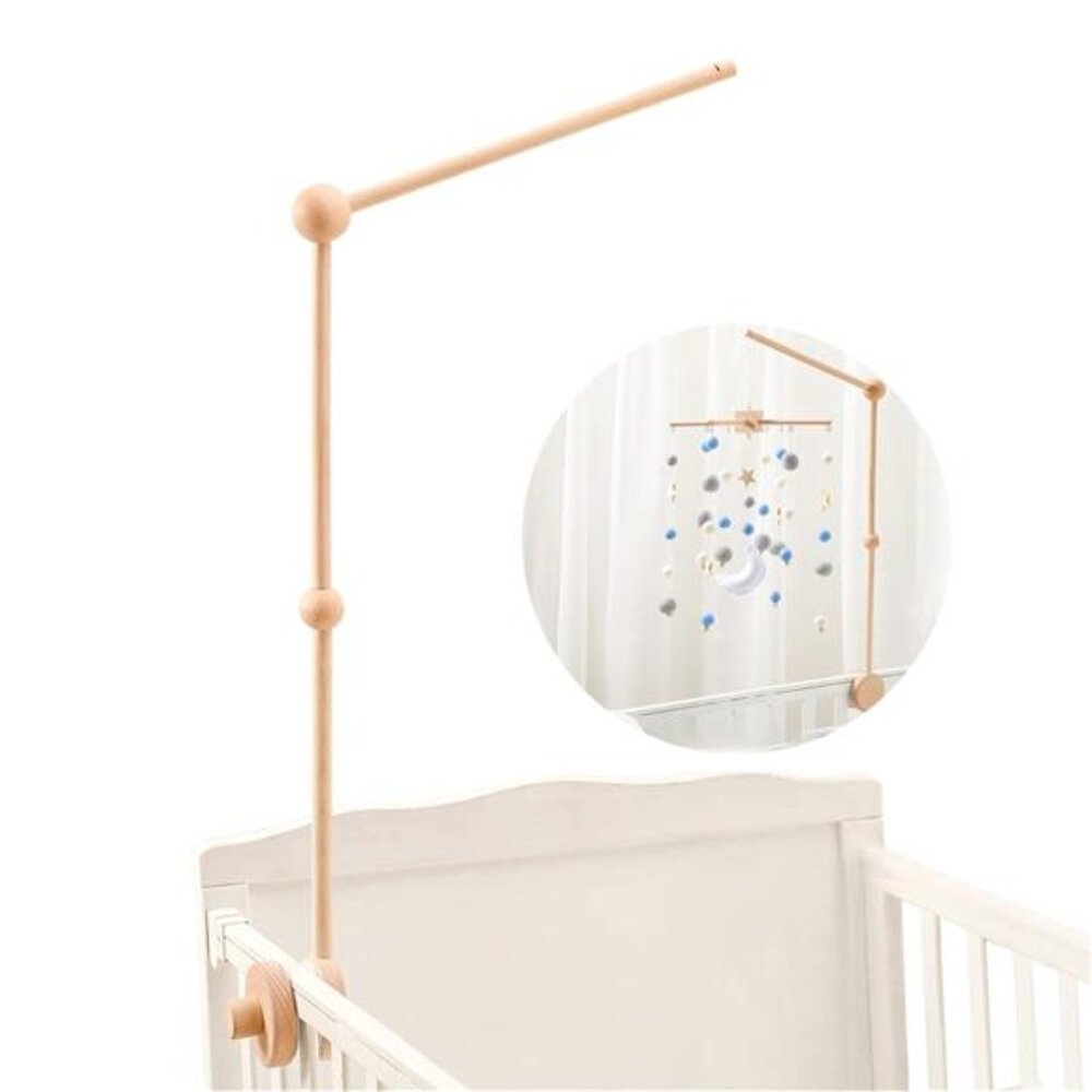 Baby Crib Mobile Arm-Wooden Baby Mobile Crib Holder for Mobile Hanging Baby Crib